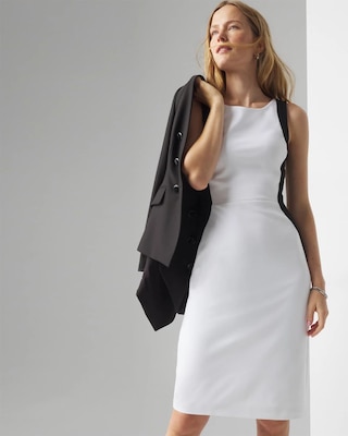 人気ブランドを | Dress Sheath Colorblock Sleeveless White Market Black House スカート